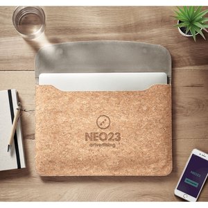 Cork laptop bag magnetic flap — GRACE