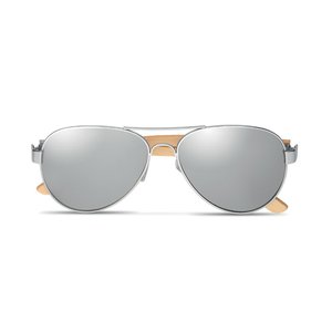 Bamboo sunglasses in pouch