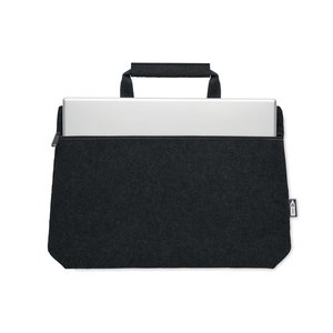 RPET felt zippered laptop bag — TAPLA - Back View