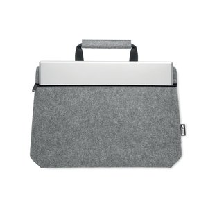 RPET felt zippered laptop bag — TAPLA - Back View