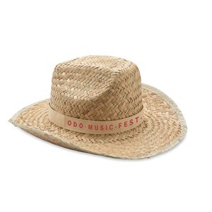 Natural straw cowboy hat — TEXAS