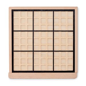 Wooden sudoku board game