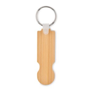 Bamboo euro token key ring