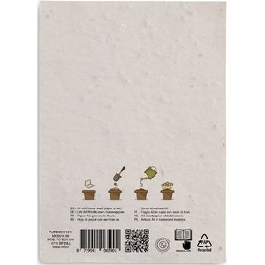 A6 wildflower seed paper sheet