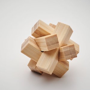 Bamboo brain teaser star shape