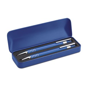 Ball pen set in metal box — ALUCOLOR