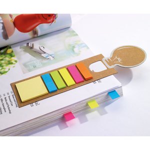 Bookmark with sticky memo pad — IDEA - Back View