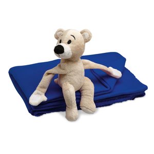Fleece blanket with bear — MANTA - Back View