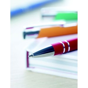 Ball pen in rubberised finish — AOSTA