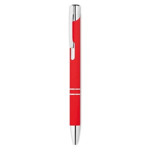 Ball pen in rubberised finish — AOSTA - Back View