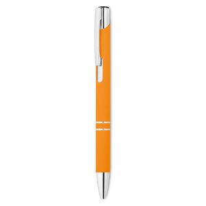 Ball pen in rubberised finish — AOSTA - Back View
