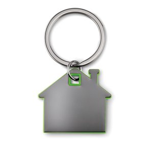 House shape plastic key ring