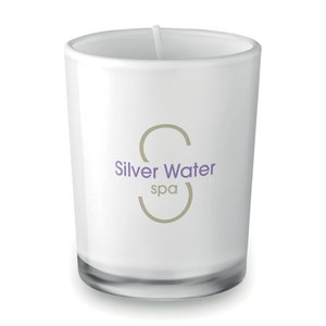 Scented candle in glass