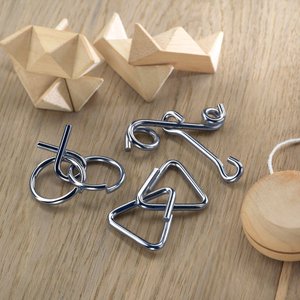 Set of 3 metal brain teasers
