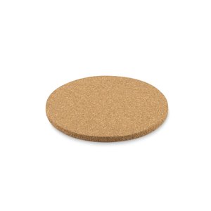 Round cork coaster — BIERPON - Back View