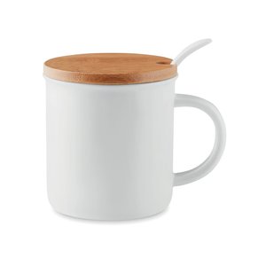 Porcelain mug with spoon — KENYA