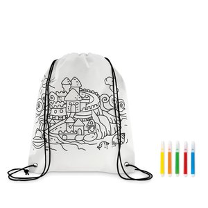 Non woven kids bag with pens — CARRYDRAW