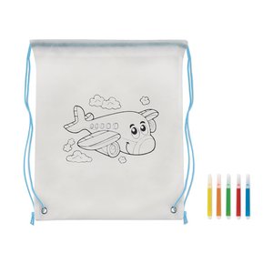 Non woven kids bag with pens