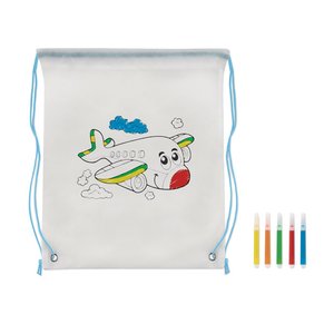 Non woven kids bag with pens