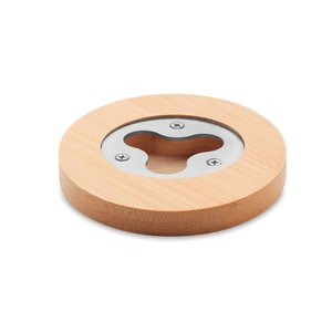 Bamboo bottle opener/ coaster — DAKAI