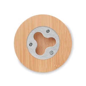 Bamboo bottle opener/ coaster — DAKAI